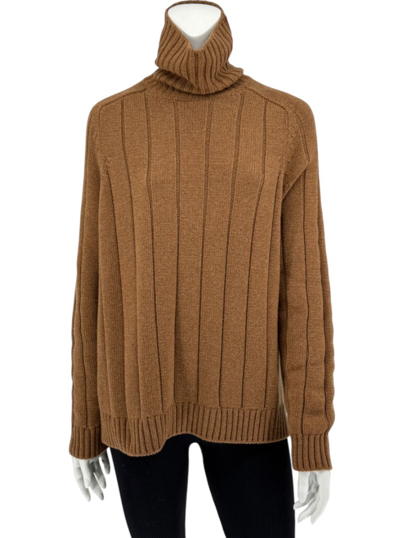 Loro Piana Baby Cashmere Ribbed Turtleneck Sweater – Size M