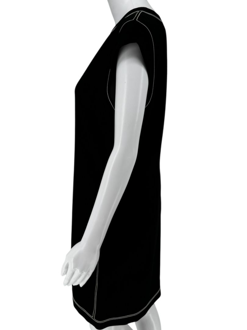 Theory Black Embroidered Cap Sleeve Shift Dress – Size 14