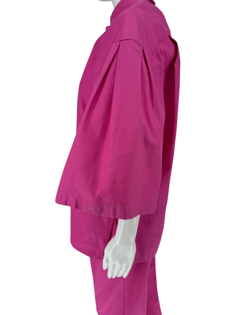 Max Mara Pink Cotton Top & Viscose Pant Set – Size Top 6 / Pants 12