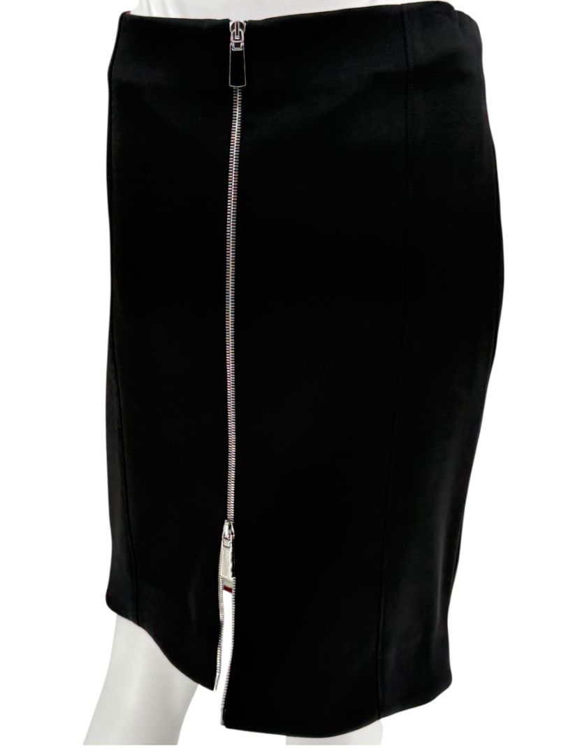 Pamella Roland Black Pencil Skirt with Grommet Detail – Large