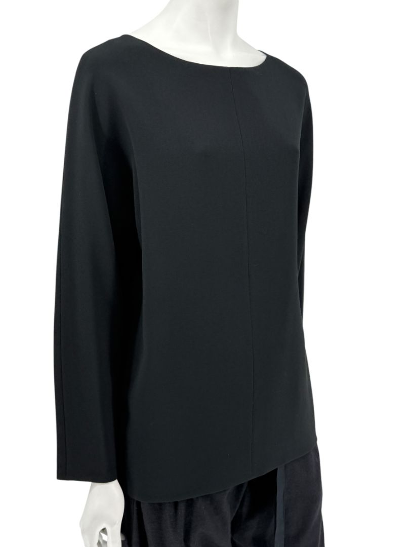 The Row Black Long Sleeve Boat Neck Pullover – Size XS