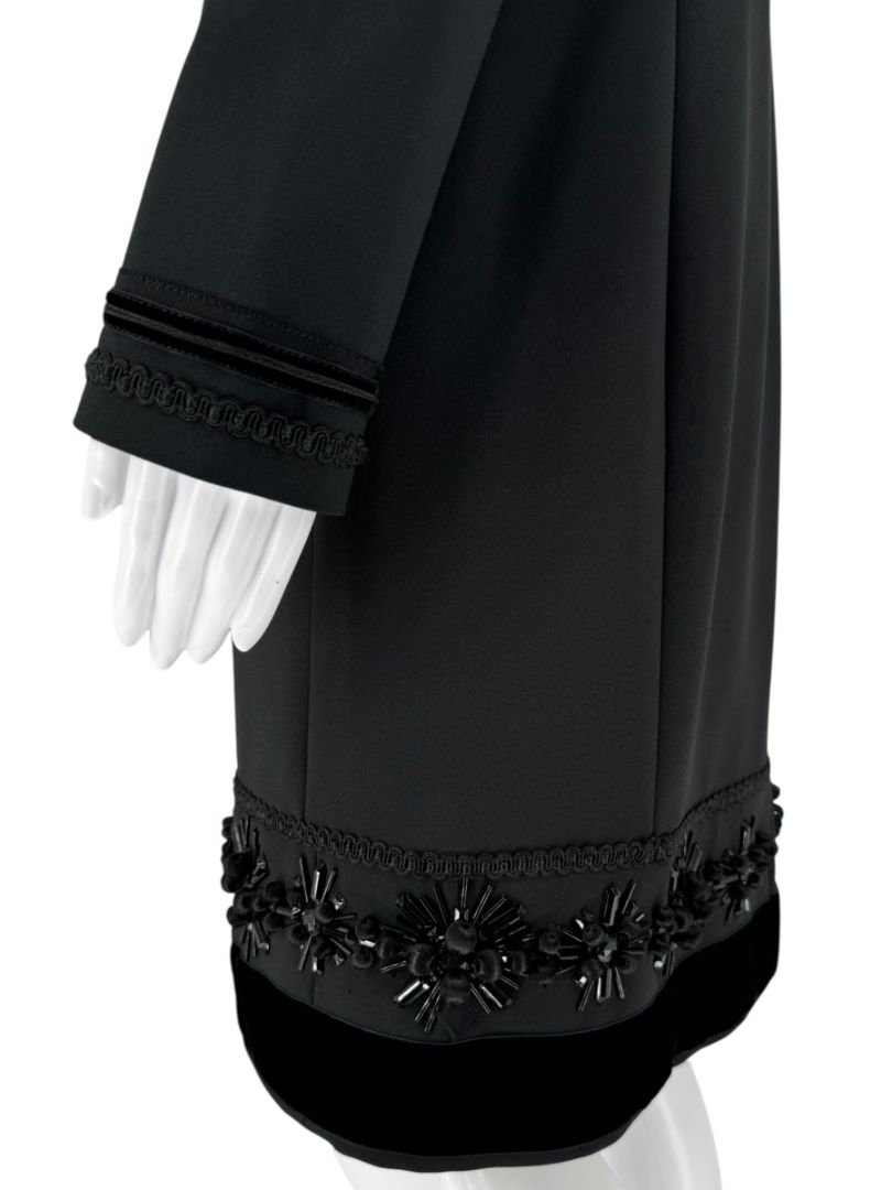 Pamella Roland Black Embellished Hem Dress – Large