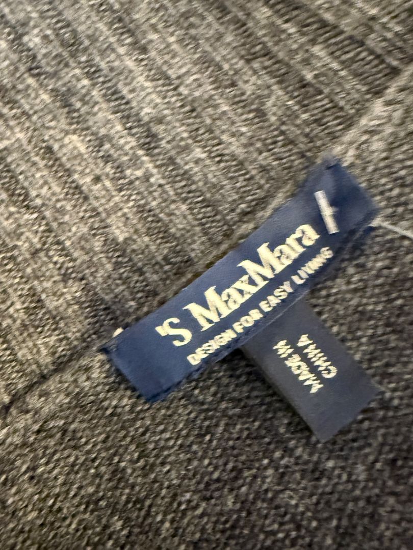 ‘S MaxMara Charcoal Wool-Cashmere Turtleneck Sweater – Size S