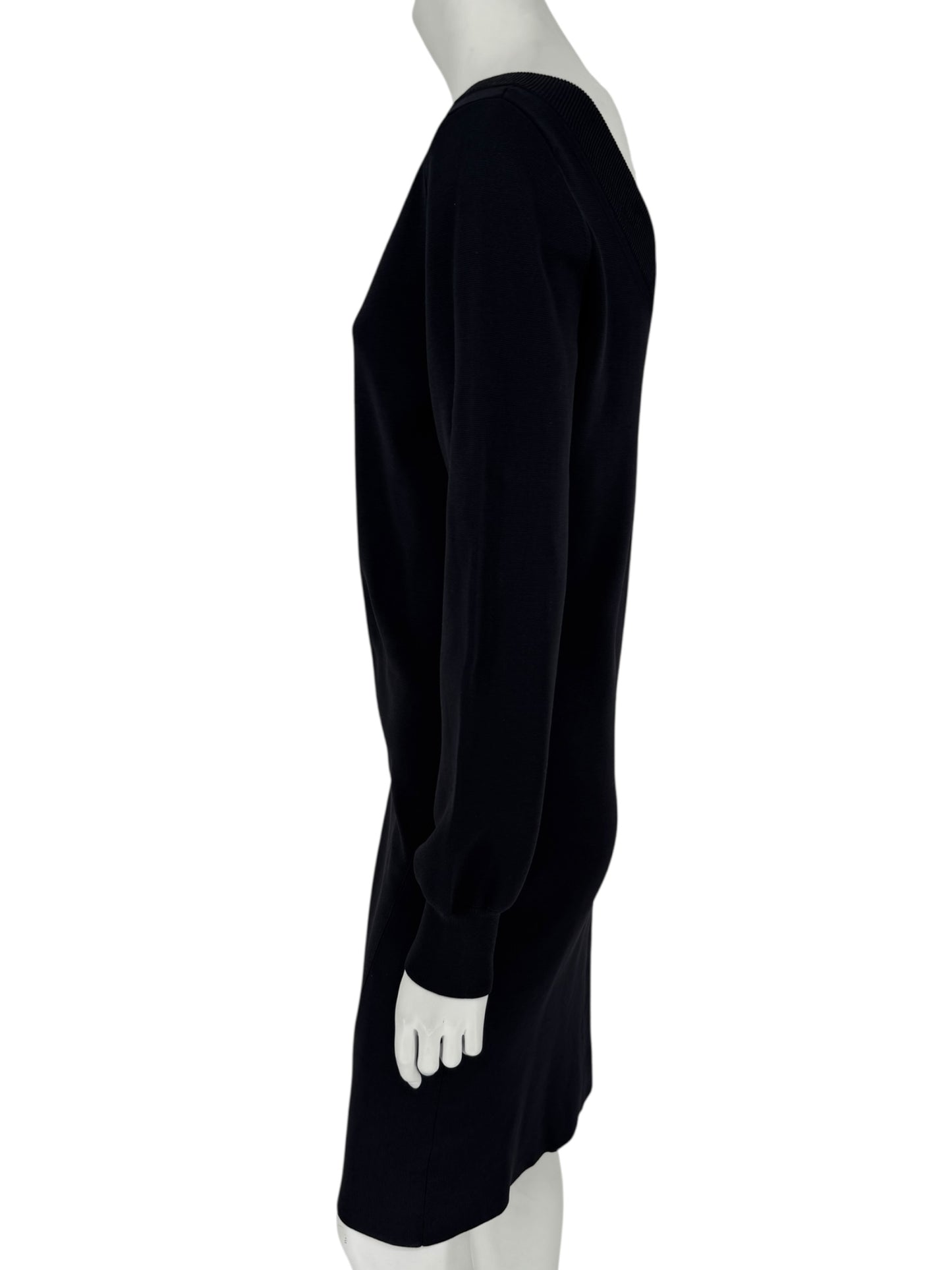 Burberry Black Knit V-Neck Dress – Size XL