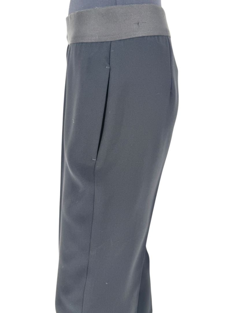 Max Mara Black Tailored Pants with Contrast Waistband – Size 14 (US)