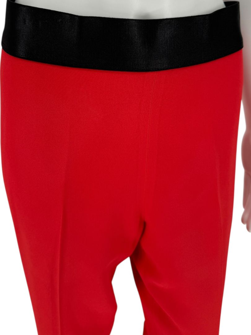 Pamella Roland Red Crystal-Embellished Double-Breasted Pant Suit – Large