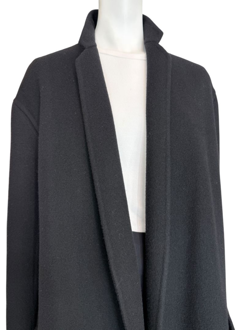 Céline 100% Cashmere Long Black Coat – Size FR 36