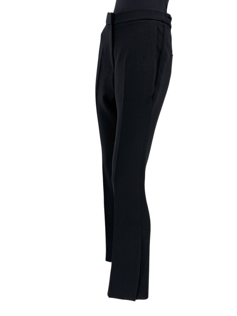 Brunello Cucinelli Black Wool-Blend Split-Hem Tailored Trousers - Size US 8 / IT 44