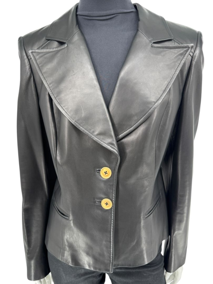 David Rodriguez Black Lambskin Leather Jacket – Pristine New With Tags