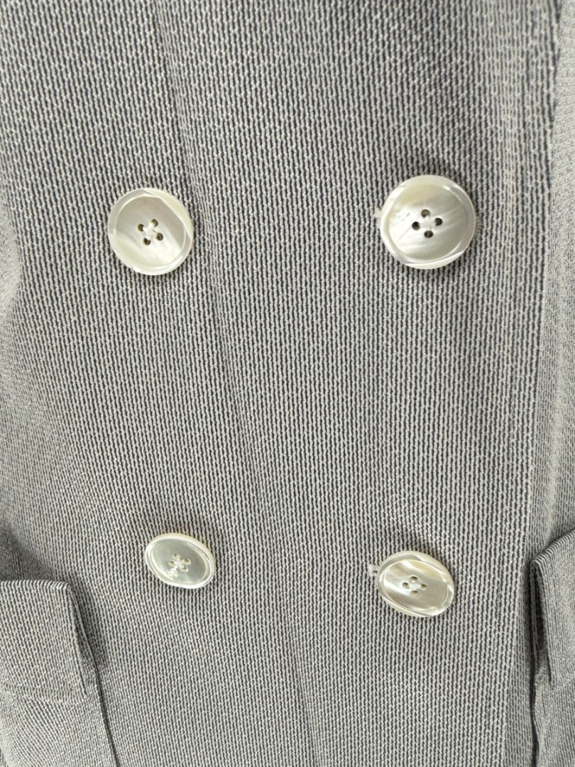 Pamella Roland Grey Cape Style Trench Jacket Double Breasted – Large