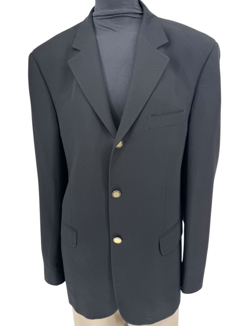 Versace Jeans Couture Black Wool Blend Blazer – Size IT 50 (US 40)