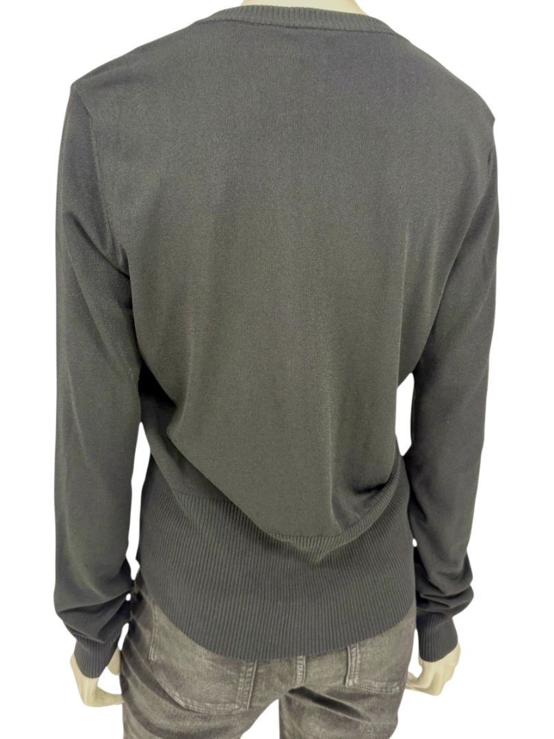 MaxMara Black Deep-V Cardigan – Size XL