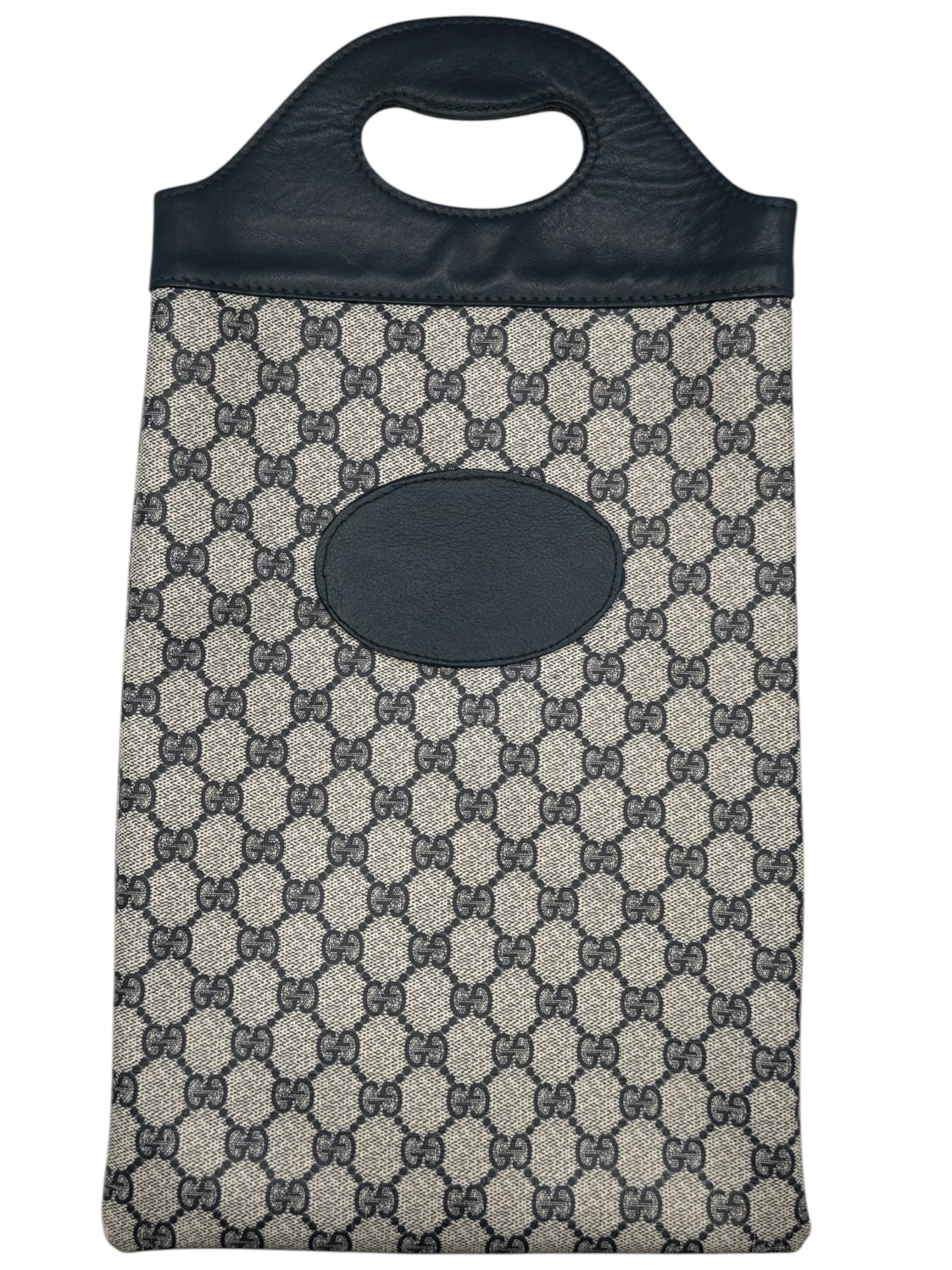 Gucci Vintage GG Canvas & Leather Champagne Bottle Carrier – Made in Italy