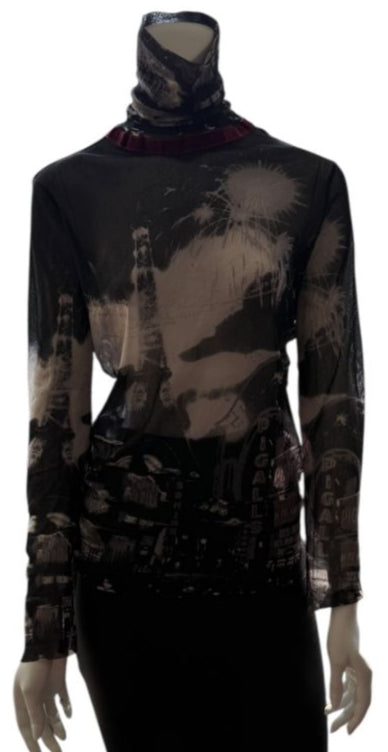 Jean Paul Gaultier “Pigalle” Paris Mesh Top – Size L