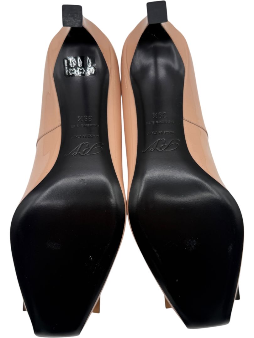 Roger Vivier Belle Vivier Patent Leather Pumps in Nude – Size 39.5
