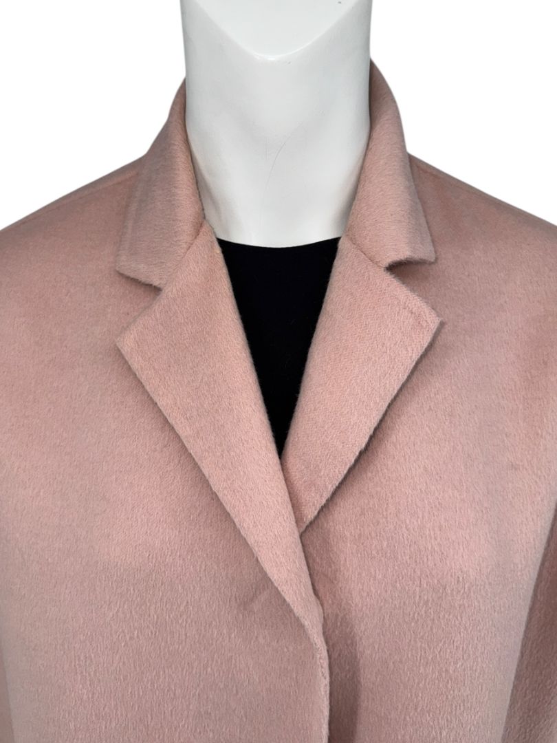 Prada Blush Pink Alpaca-Blend Cocoon Coat – Size IT 36