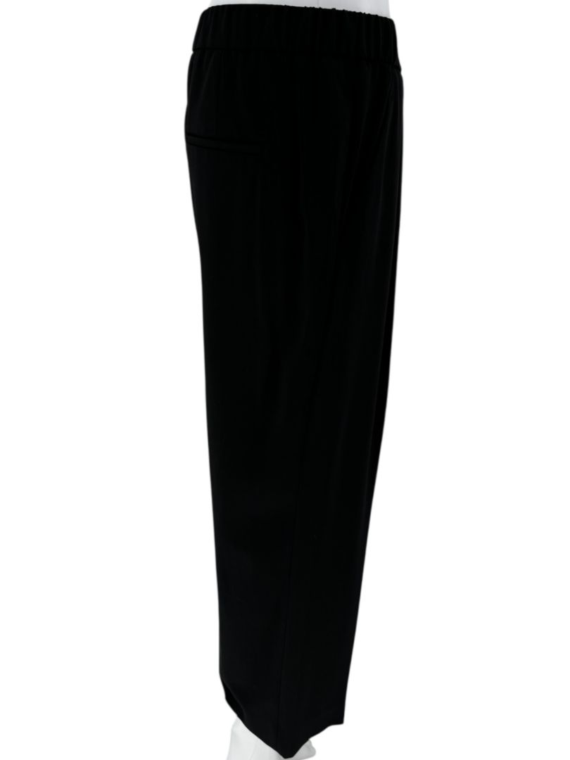 Brunello Cucinelli Black Tapered Pull-On Trousers with Side Pockets – Size US 8