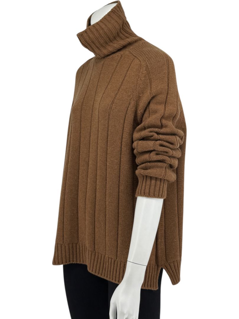 Loro Piana Baby Cashmere Ribbed Turtleneck Sweater – Size M