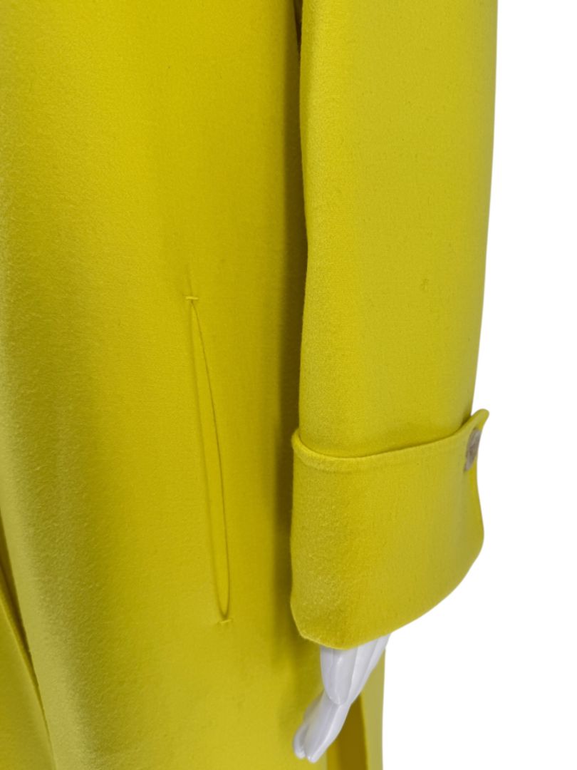 Agnona Yellow Side Slit coat with pockets cuffed - IT 38