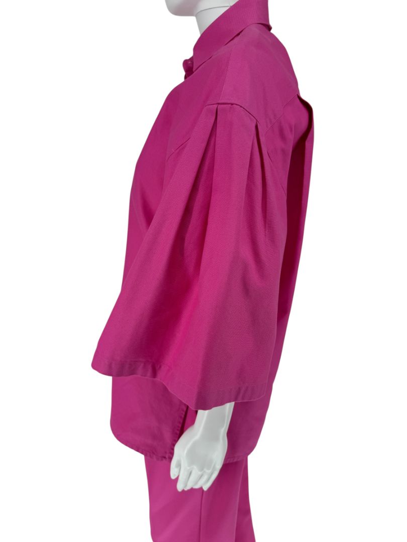 Max Mara Pink Cotton Top & Viscose Pant Set – Size Top 6 / Pants 12