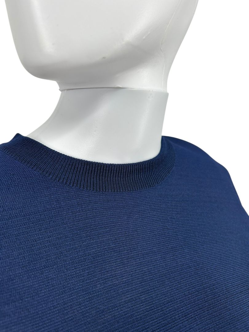 Givenchy Navy Draped Sleeve Silk-Blend Sweater – Size L