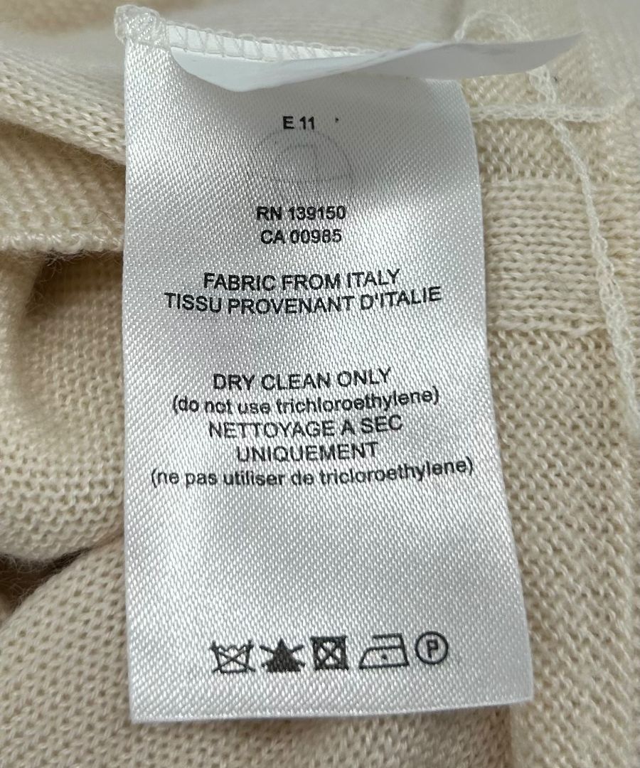 The Row Ivory Cashmere-Silk Crewneck Sweater – Size L