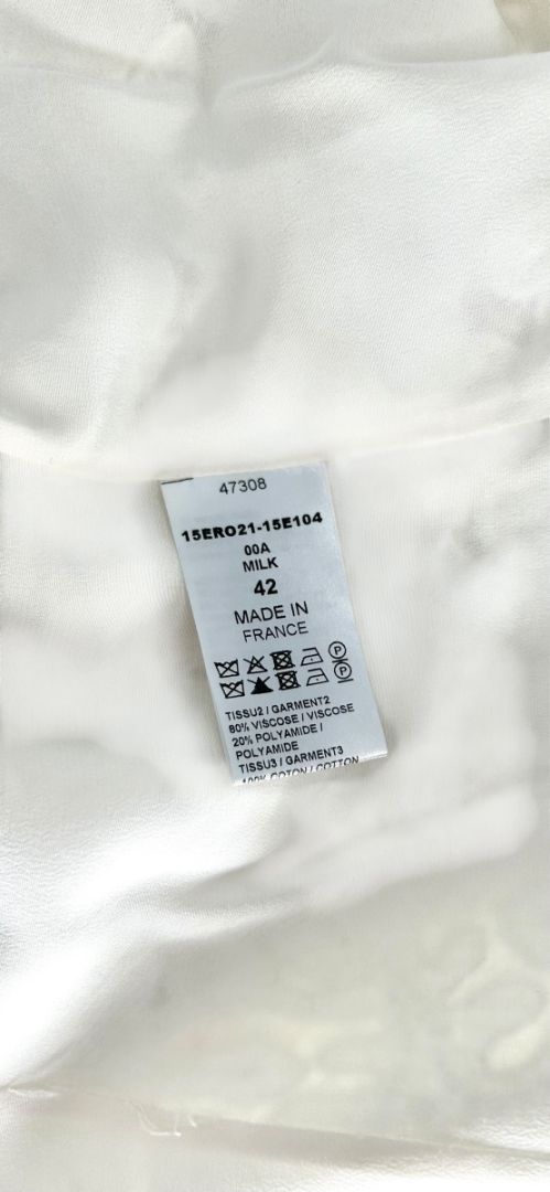Chloé Milk White Embroidered Lace Shirt Dress – Size FR 42