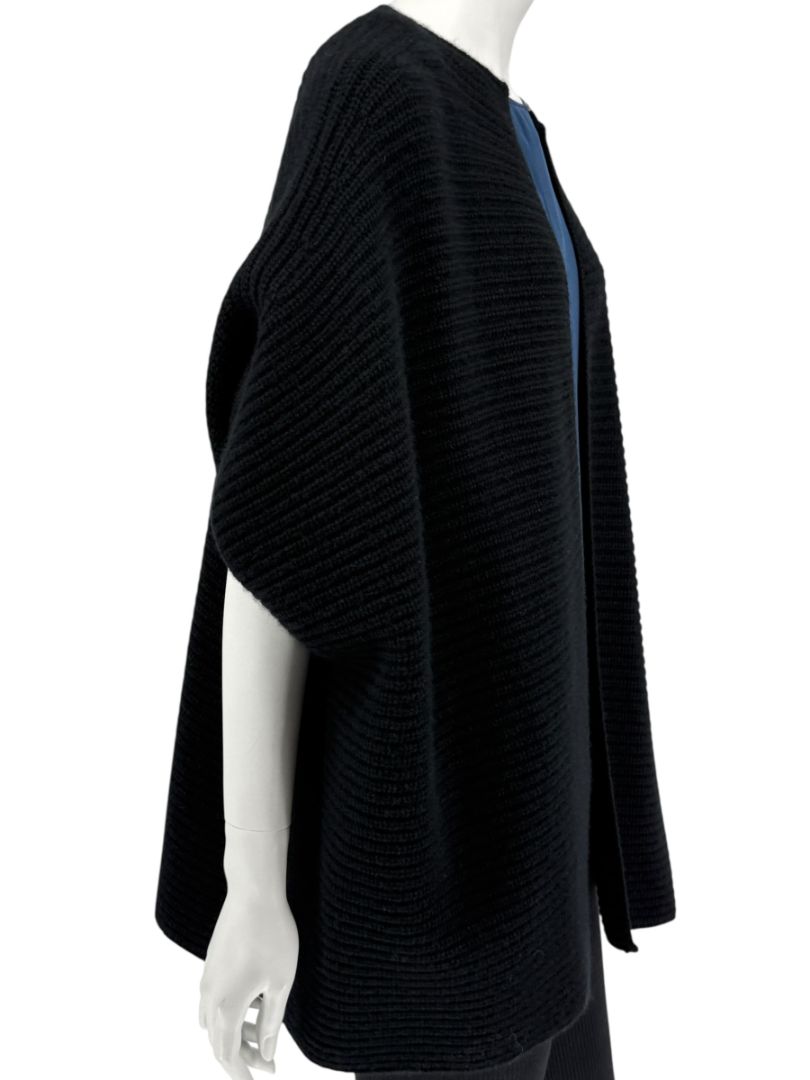 Michael Kors Black Cashmere Cape Cardigan - Size L