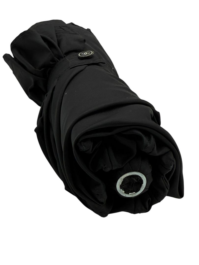 Chanel Vintage Black Umbrella with Nail Polish Bottle Handle – One Size