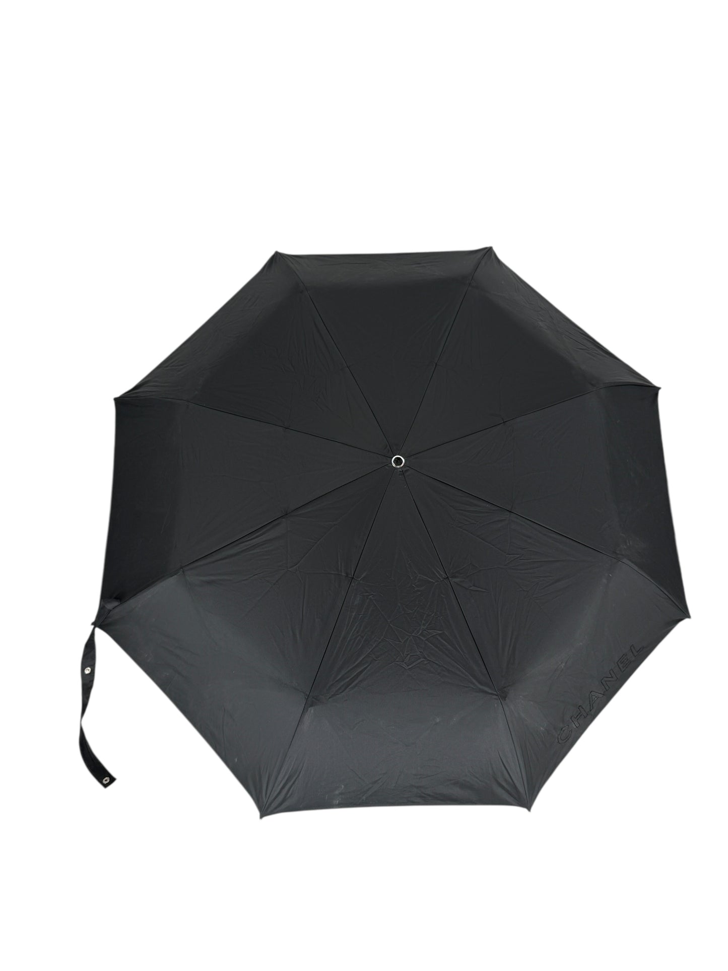 Chanel Vintage Black Umbrella with Nail Polish Bottle Handle – One Size