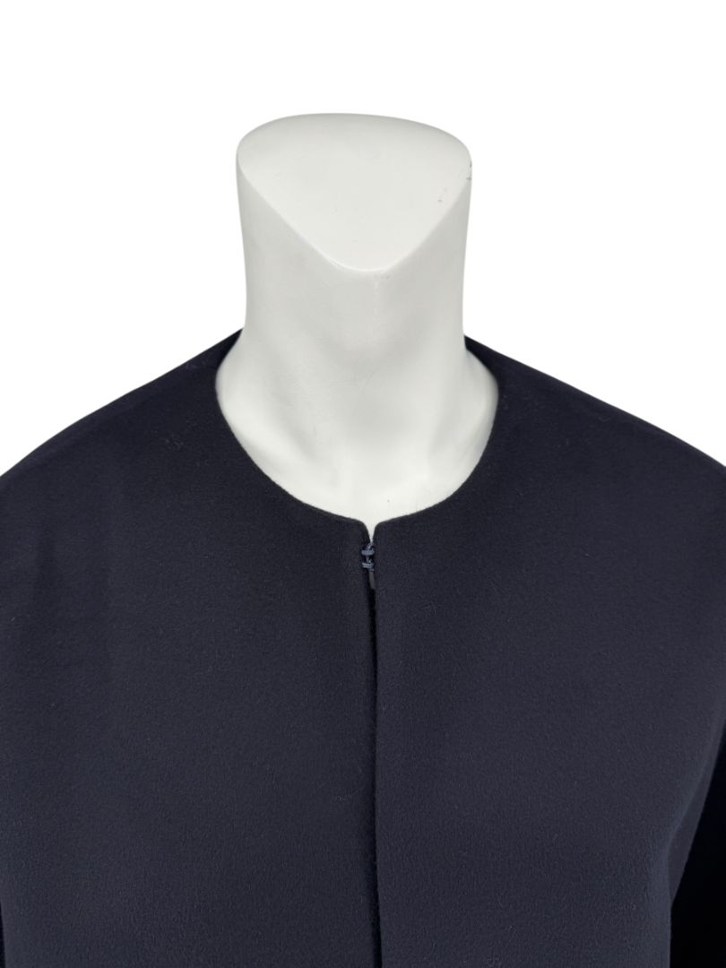 Valentino Navy Wool-Cashmere Kimono Sleeve Jacket – Size IT 40