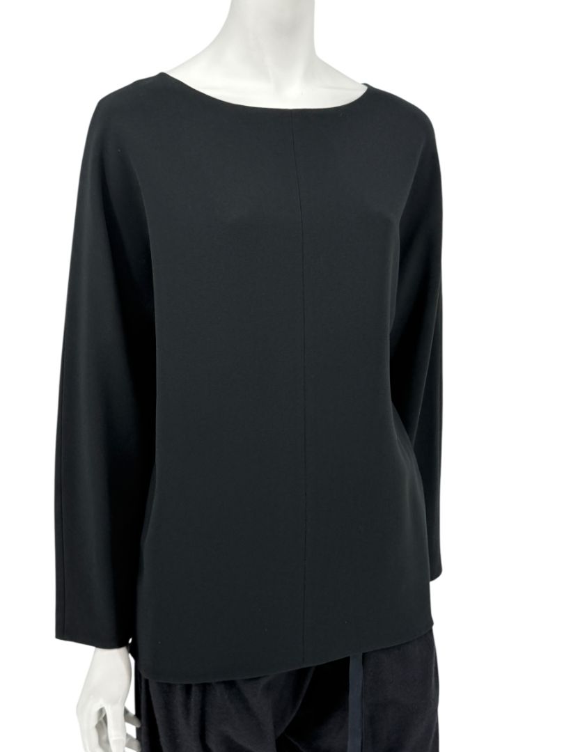 The Row Black Long Sleeve Boat Neck Pullover – Size XS