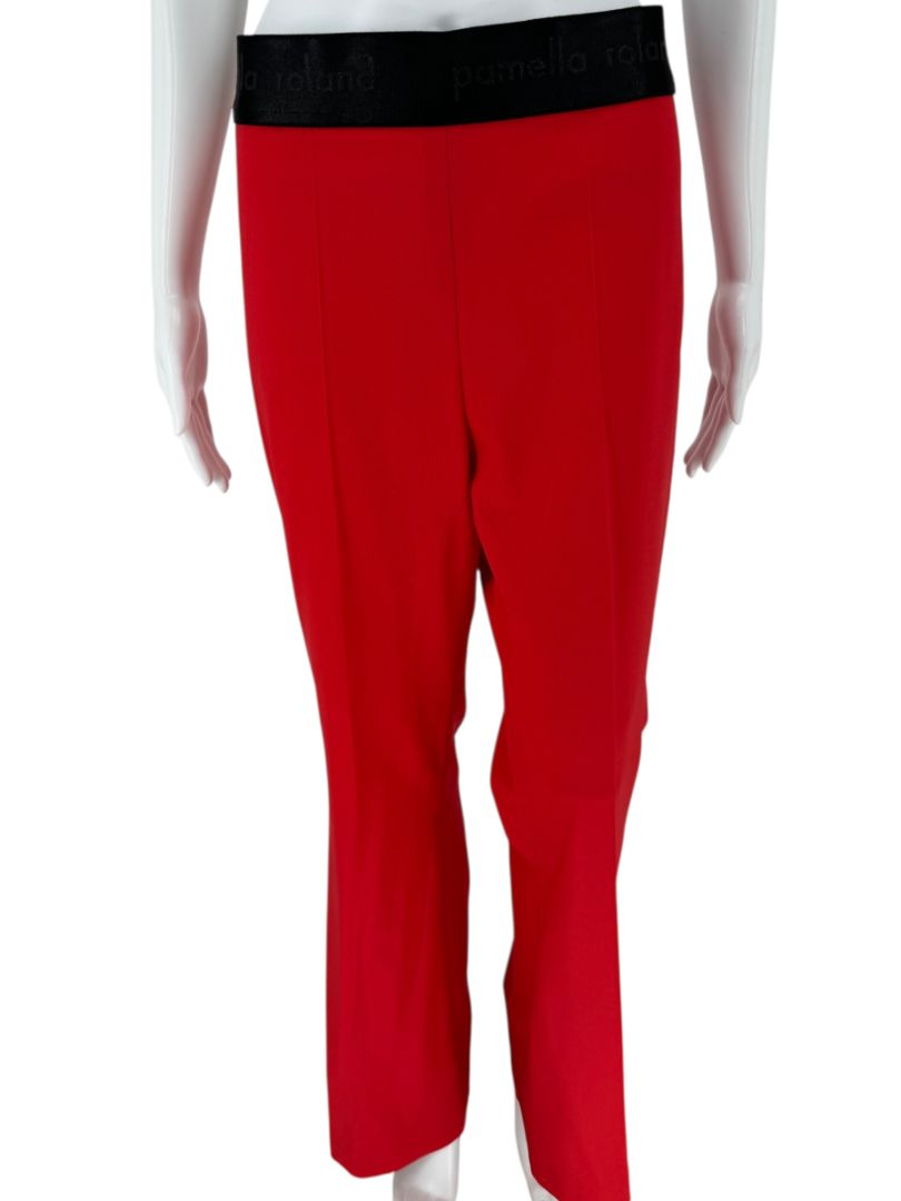 Pamella Roland Red Crystal Embellished Pocket Pant Suit – Large