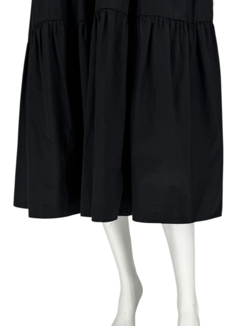 CO Essentials Black Tiered Sleeveless Midi Dress – Size M