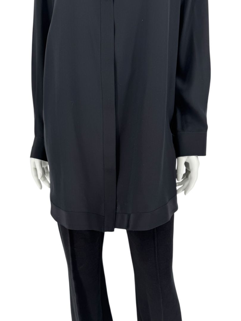 Givenchy Black Silk Tunic Shirt Dress – Size FR 42 (Fits Like M/L)