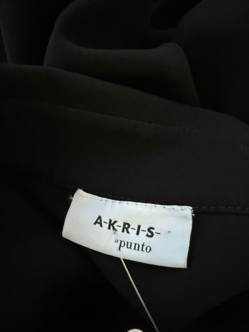 Akris Punto Black Sleeveless Scalloped Detail Tunic Top – Size 10