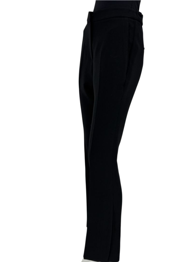 Brunello Cucinelli Black Wool-Blend Split-Hem Tailored Trousers - Size US 8 / IT 44