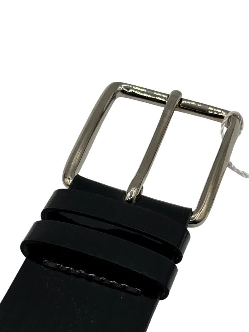 Armani Collezioni Black Patent Leather Belt – Size 42 (L) – 2" Wide