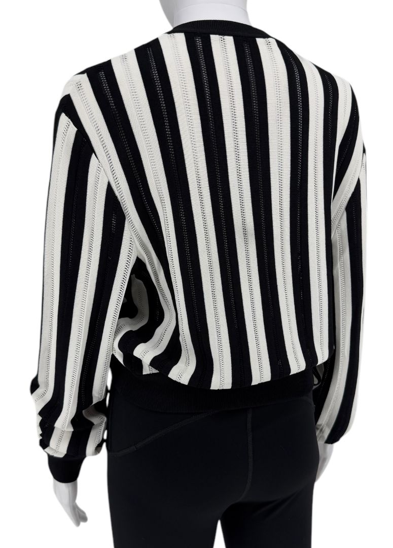 Givenchy Black & White Striped Knit Sweater – Size L