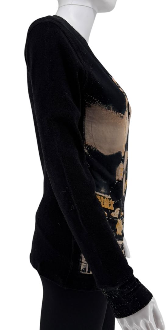 Jean Paul Gaultier Maille Femme Paris Cityscape Knit Top – Size L