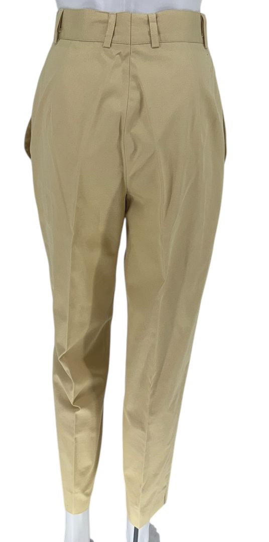 Escada Pale Yellow High-Waisted Pleated Pants – Size 36