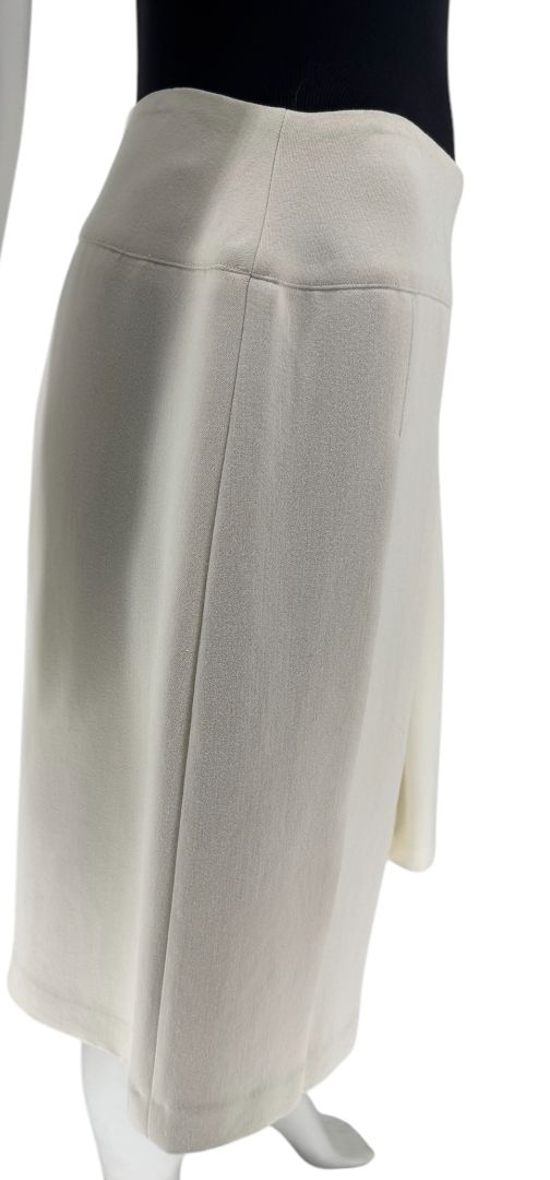 Anne Klein Ivory Pleated A-Line Skirt – Size 6