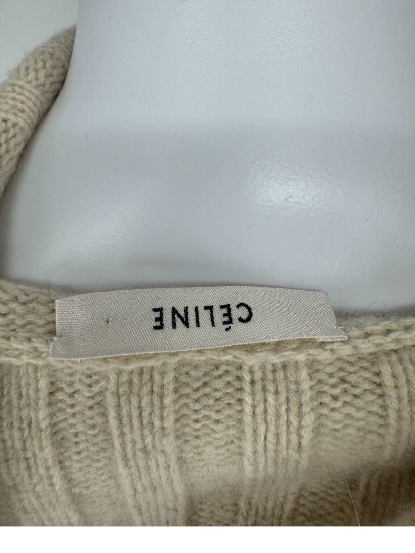Celine Oversized Merino Wool Funnel Neck Sweater - Large