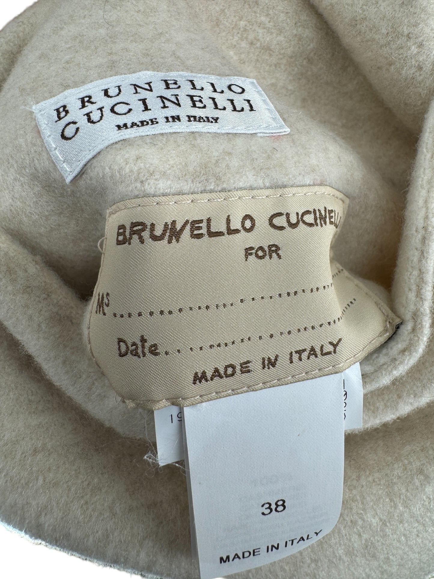 Brunello Cucinelli Reversible Cashmere Coat with Monili Detail - Size 4