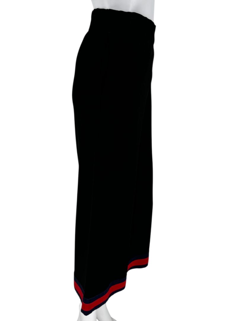 Gucci Black Viscose Wide-Leg Cropped Pants – Size 42