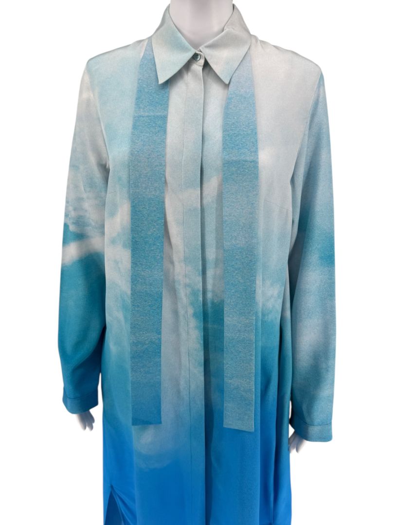A-K-R-I-S- Cloud Print Silk Tunic Dress – Size 10