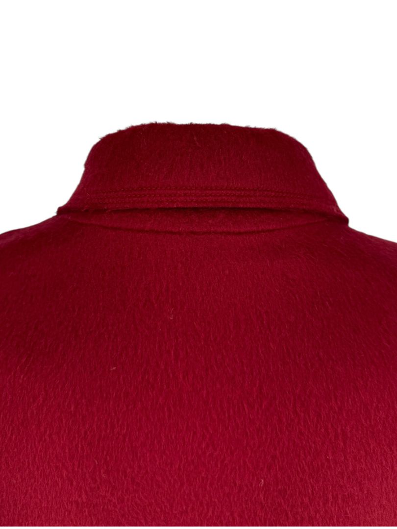 Pamella Roland Burgundy Cashmere Double-Breasted Coat – Size L