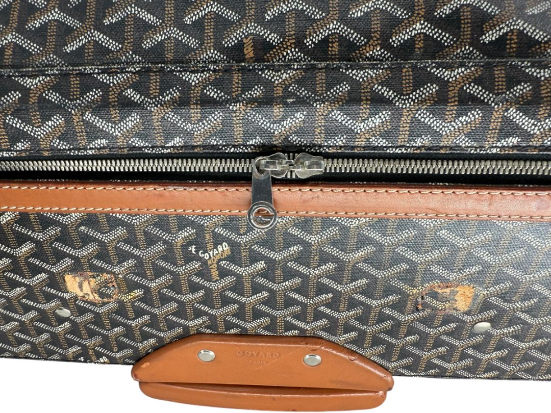 Goyard Goyardine Canvas Large Rolling Suitcase – 25.6" x 19.7" x 9.8"