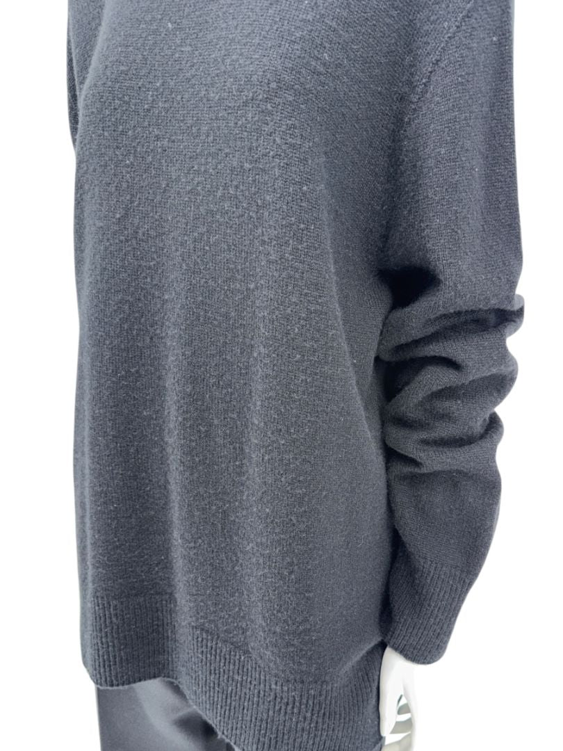The Row Black Wool-Cashmere Crewneck Sweater – Size M