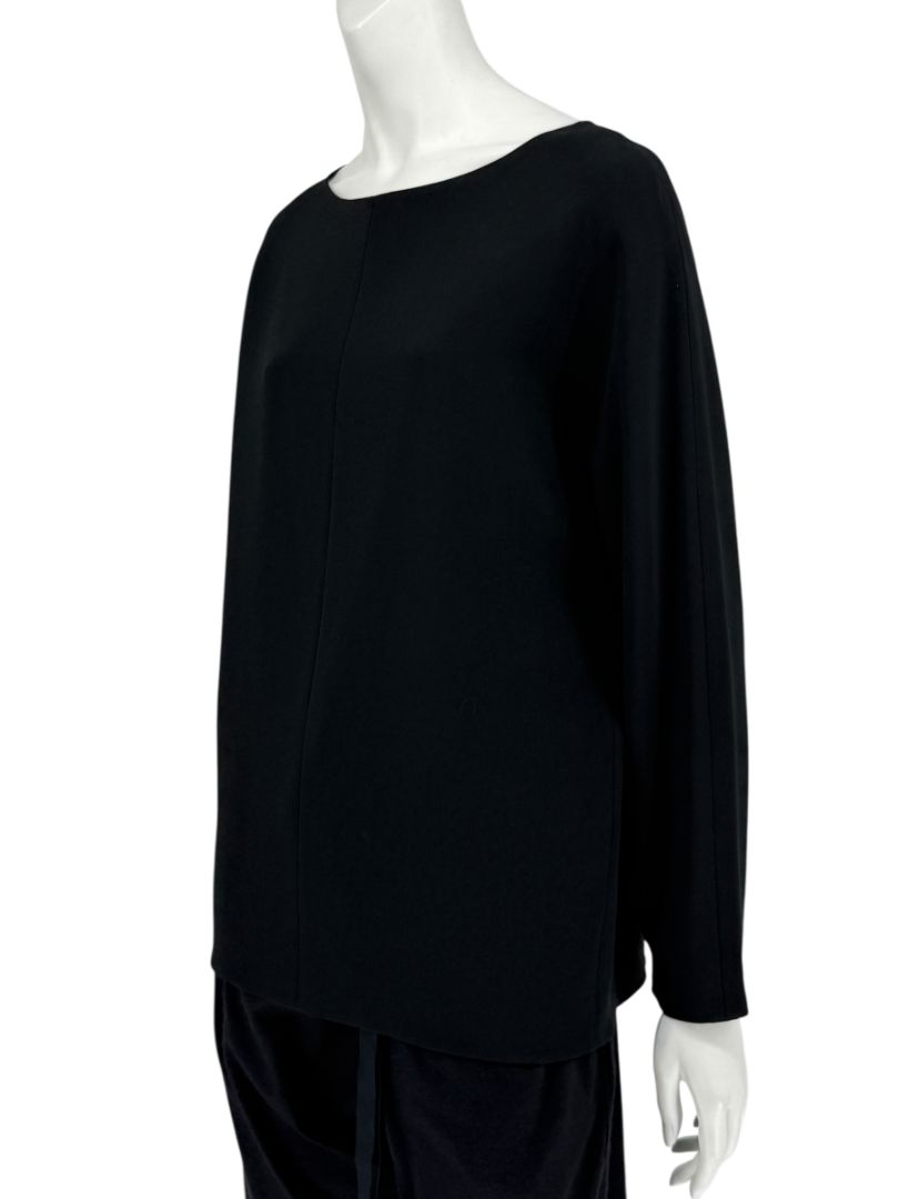 The Row Black Long Sleeve Boat Neck Pullover – Size XS
